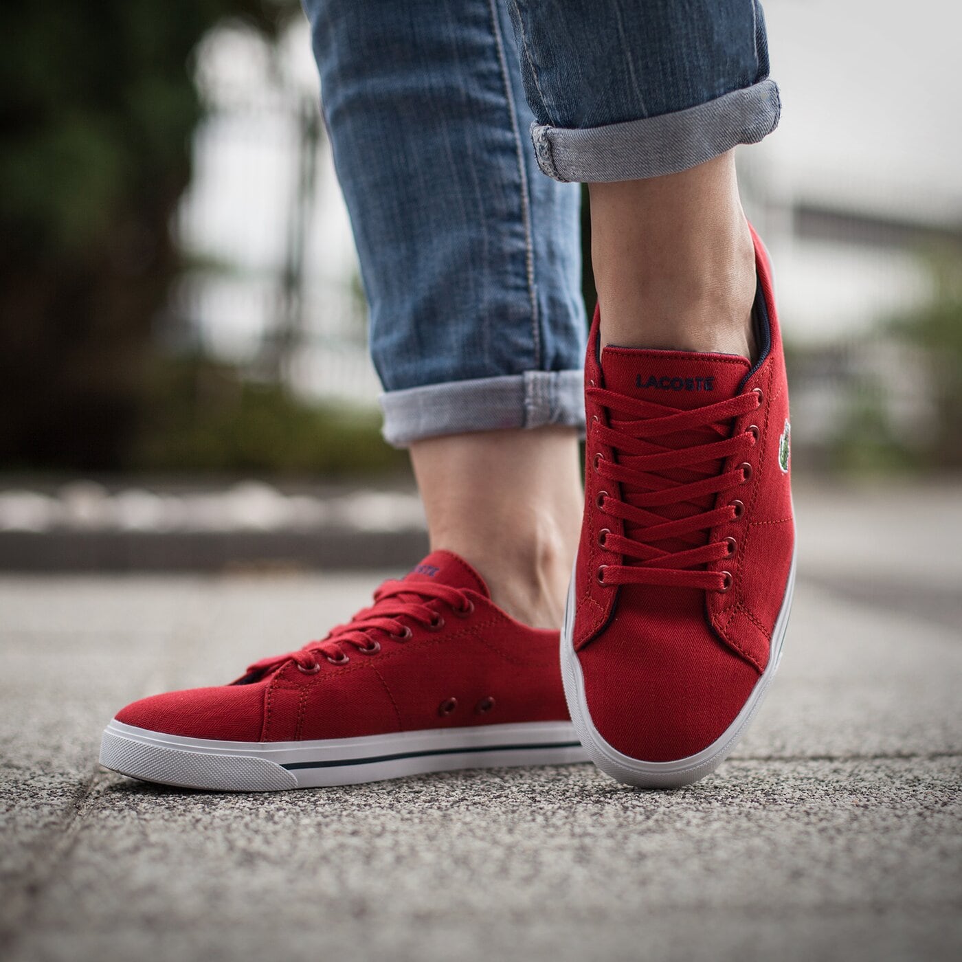 Dziecięce trampki LACOSTE MARCEL 316 2 732spj0105112 kolor czerwony