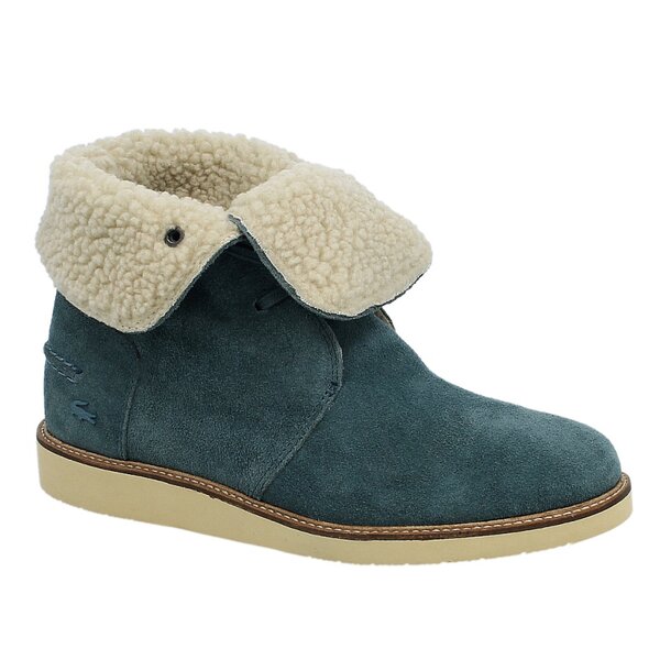Damskie botki / sztyblety LACOSTE BAYLEN 726srw0144125 kolor niebieski