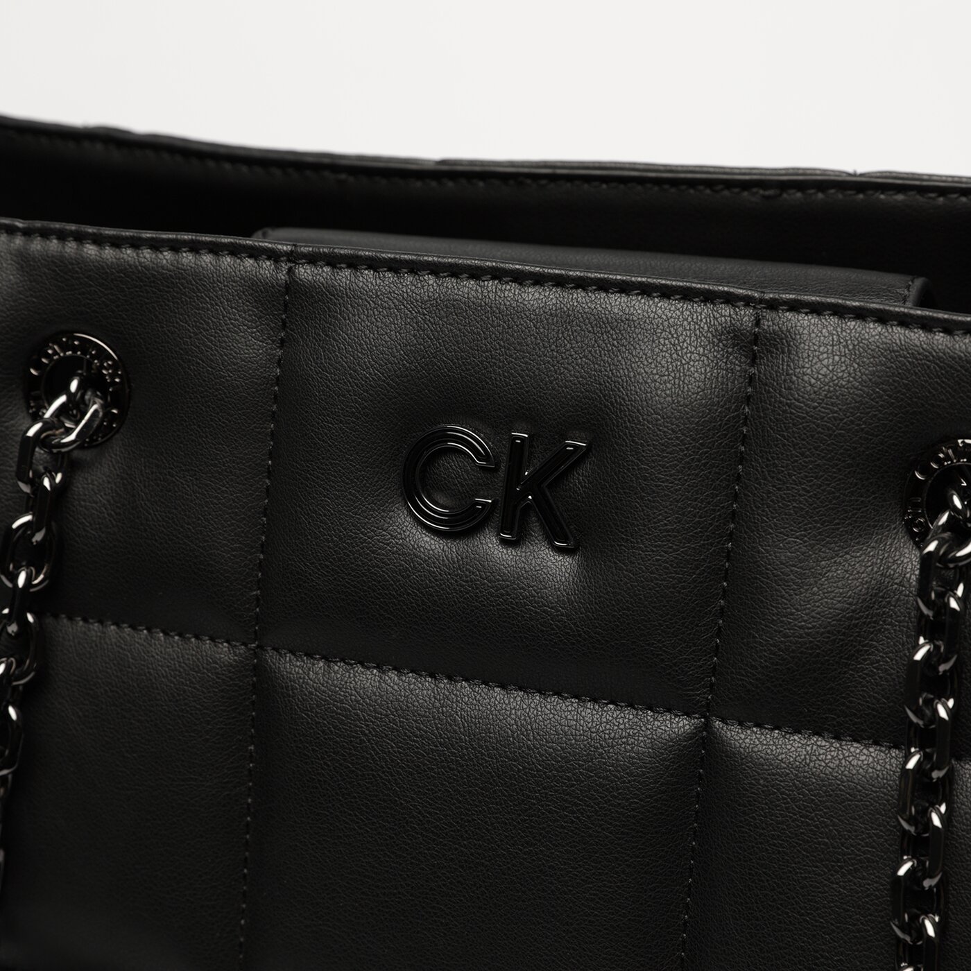 Damska torebka CALVIN KLEIN TOREBKA RE-LOCK QUILT TOTE LG k60k610457bax kolor czarny