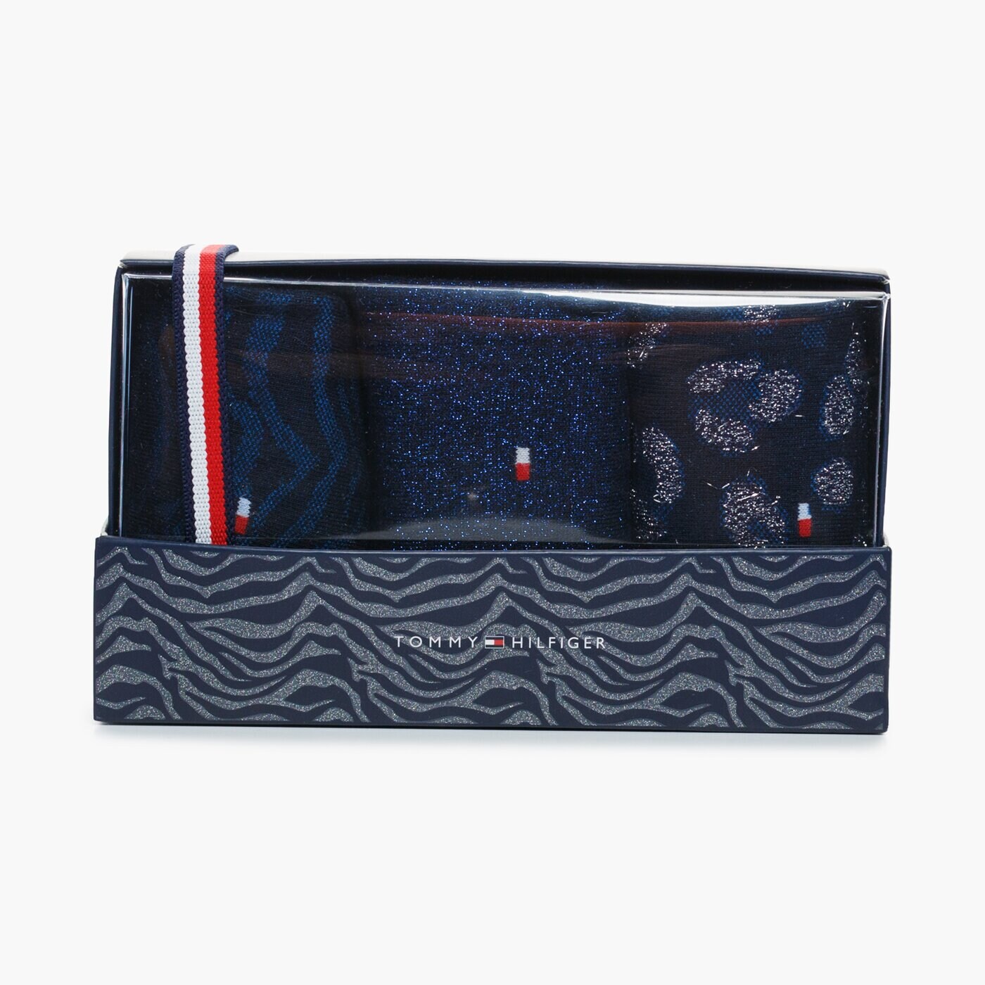 Damskie skarpetki TOMMY HILFIGER SKARPETY GIFTBOX LUREX 3P 35 493012001832035 kolor multicolor