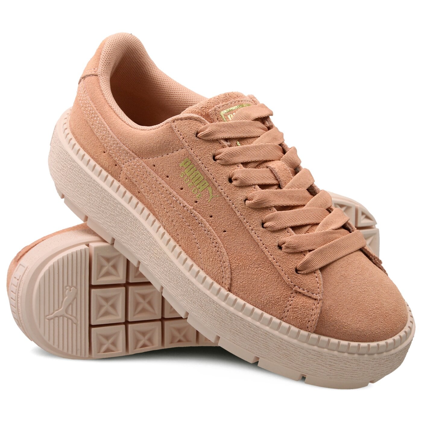 Damskie sneakersy (buty) PUMA SUEDE PLATFORM RUGGED WN'S 36583005 kolor różowy