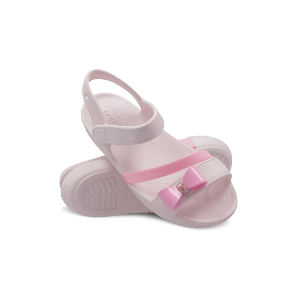 Dziecięce sandały / klapki CROCS LINA CHARM SANDAL K 2055306pii kolor różowy