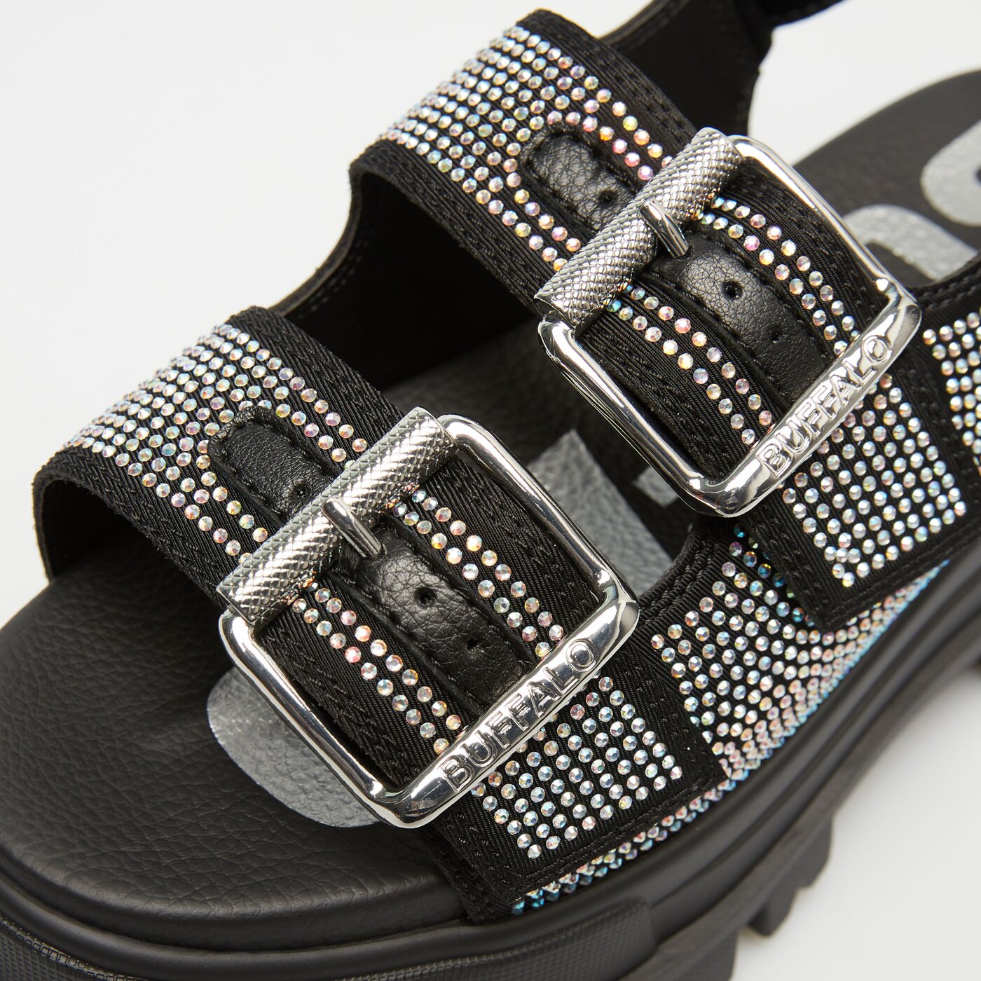 Damskie sandały BUFFALO ASPHA ARI GLAM 1602245 kolor czarny