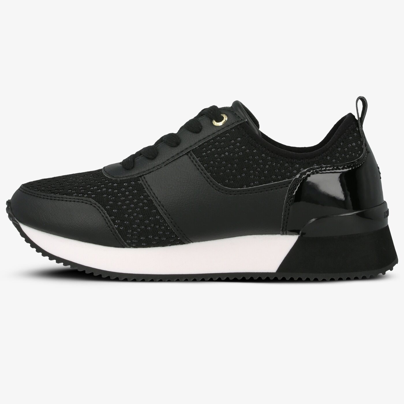 Damskie sneakersy (buty) TOMMY HILFIGER CITY ICONIC KNITTED SNEAKER fw0fw04306990 kolor czarny