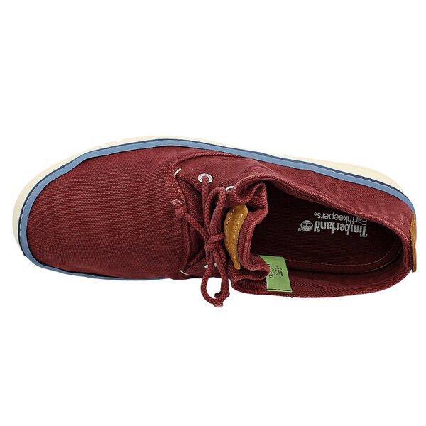 Męskie trampki TIMBERLAND EK HANDCRAFTED FABRIC OXFORD  5311a kolor bordowy