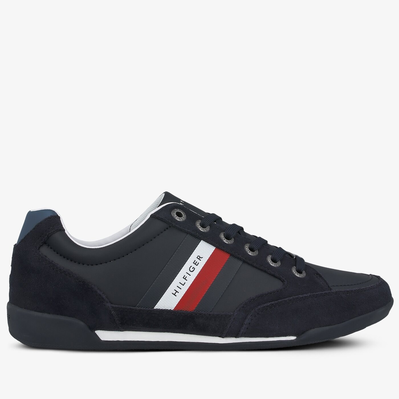 Męskie sneakersy (buty) TOMMY HILFIGER ROYAL 12C CORPORATE MATERIAL MIX CUPSOLE fm0fm02989dw5 kolor granatowy