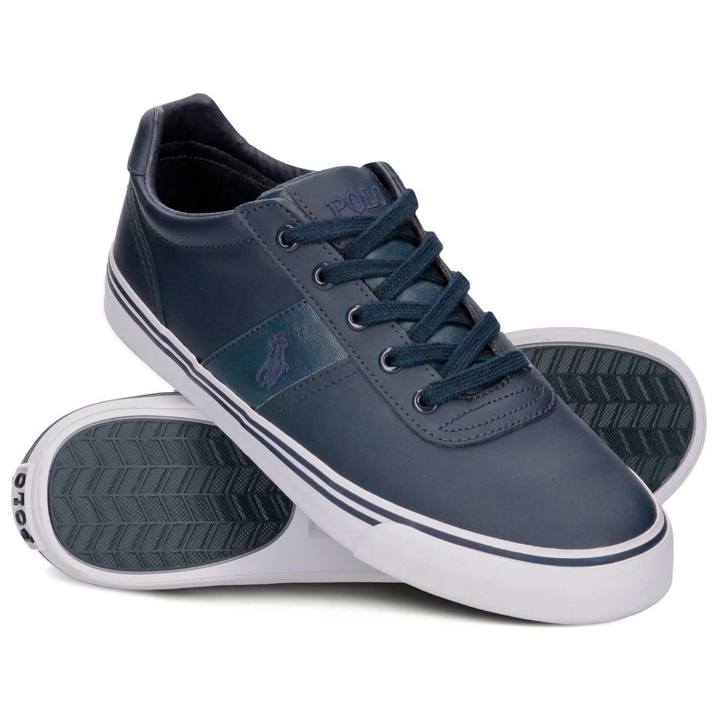 Męskie trampki POLO RL HANFORD NEWPORT NAVY LEATHER 816168180899 kolor granatowy