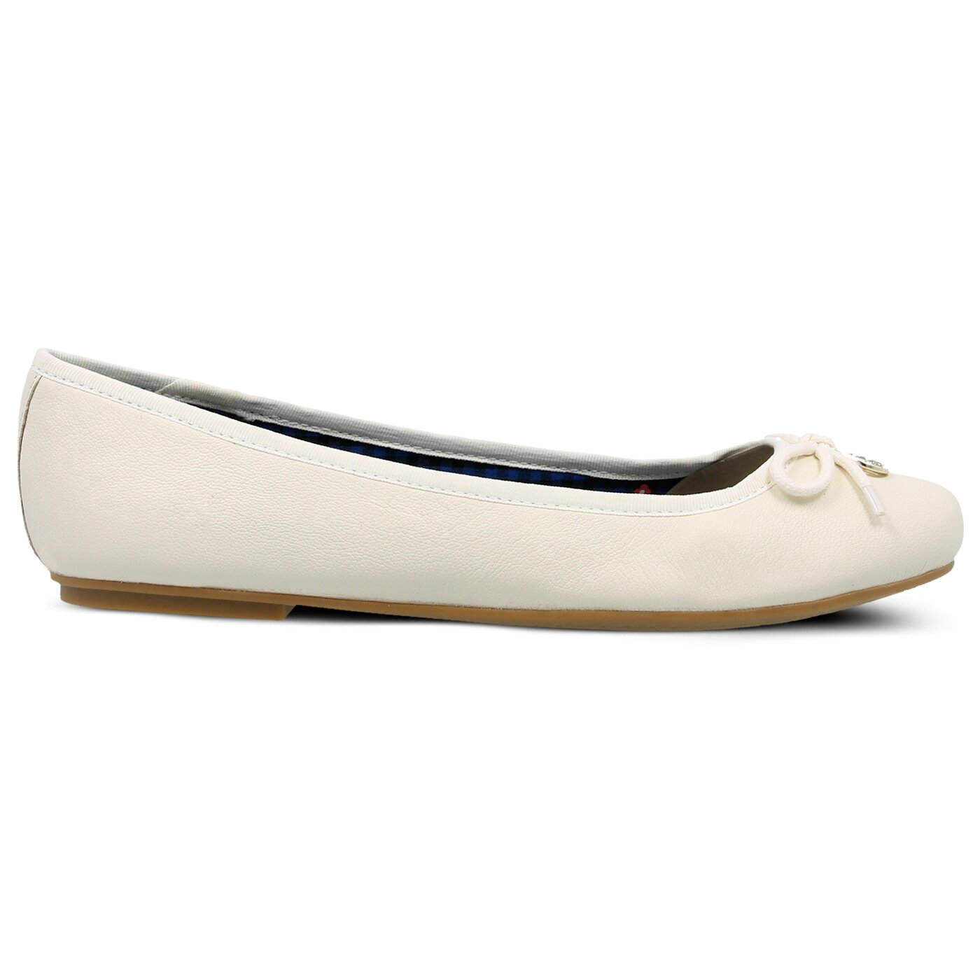 Damskie baleriny (buty) TOMMY HILFIGER BASIC LEATHER BALLERINA CHARM fw0fw02814121 kolor biały