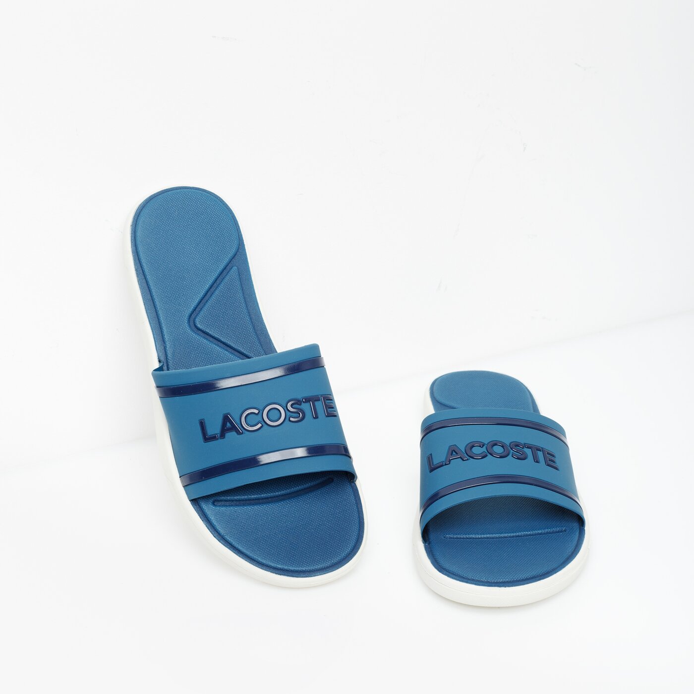 Damskie klapki LACOSTE L.30 SLIDE 219 1 CFA 737cfa0021bn1 kolor niebieski