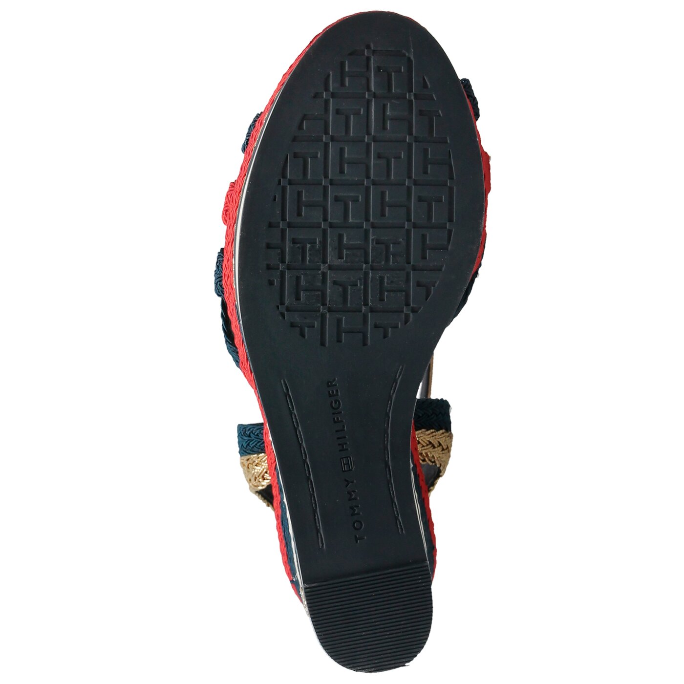 Damskie sandały TOMMY HILFIGER CORPORATE WEDGE SANDAL SPORTY fw0fw02396020 kolor granatowy