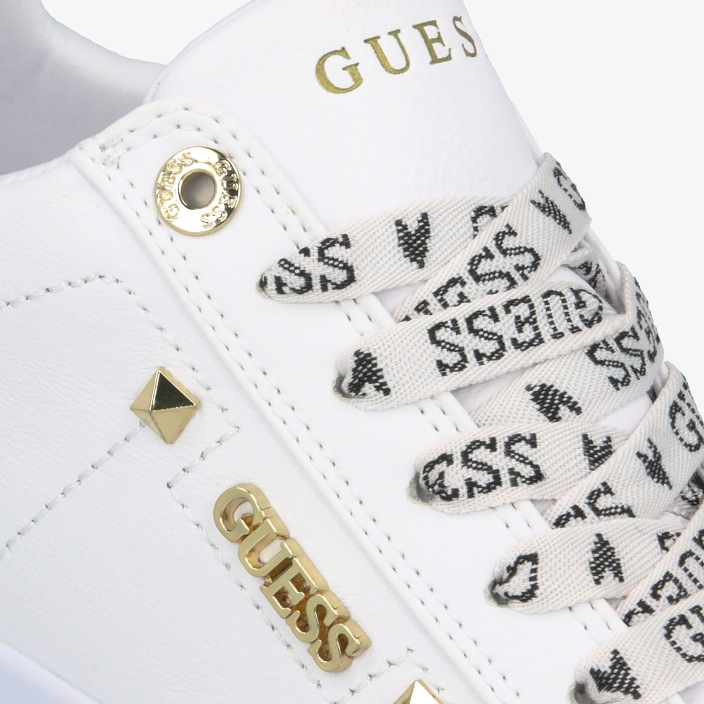 Damskie trampki GUESS PUXLY fl5puxlea12white kolor biały