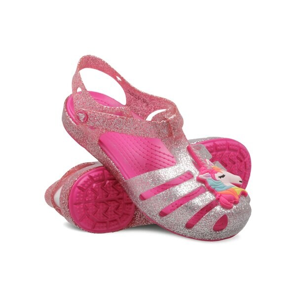 Dziecięce sandały / klapki CROCS ISABELLA CHARM SANDAL K 2055356pdk kolor różowy