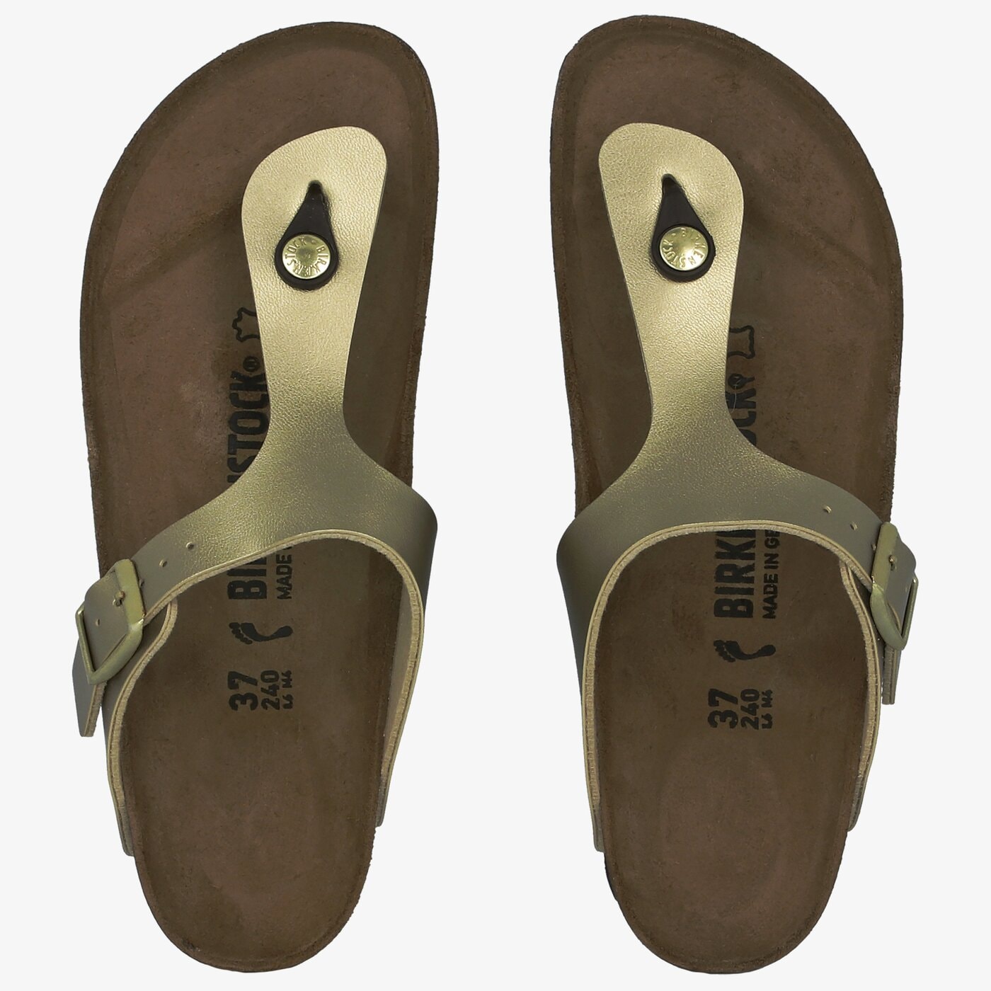 Damskie klapki BIRKENSTOCK GIZEH  1016109 kolor złoty