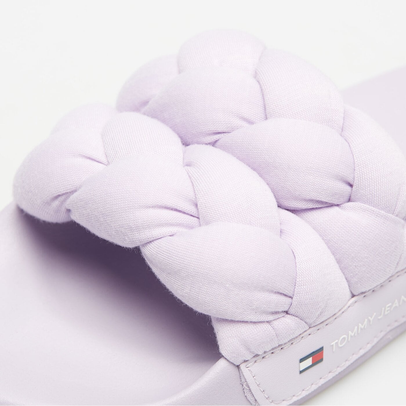 Damskie klapki TOMMY HILFIGER TJW BRAIDED SLIDE en0en02450w06 kolor fioletowy