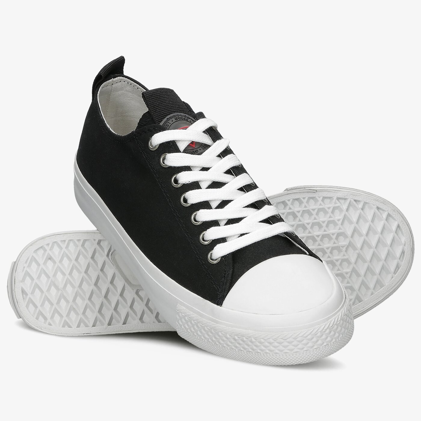 Damskie trampki GUESS EDERLA LOW CUT fl5erlfal12black kolor biały