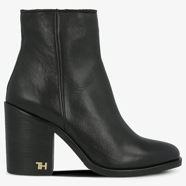 Damskie botki / sztyblety TOMMY HILFIGER MONO COLOR HEELED BOOT fw0fw04279990 kolor czarny