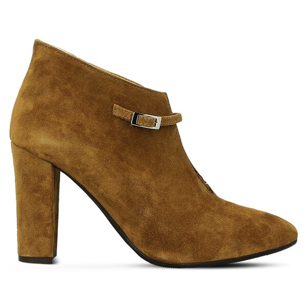 Damskie botki / sztyblety SYMBIOSIS DAENERYS ZAMSZ CAMEL 989004 kolor żółty