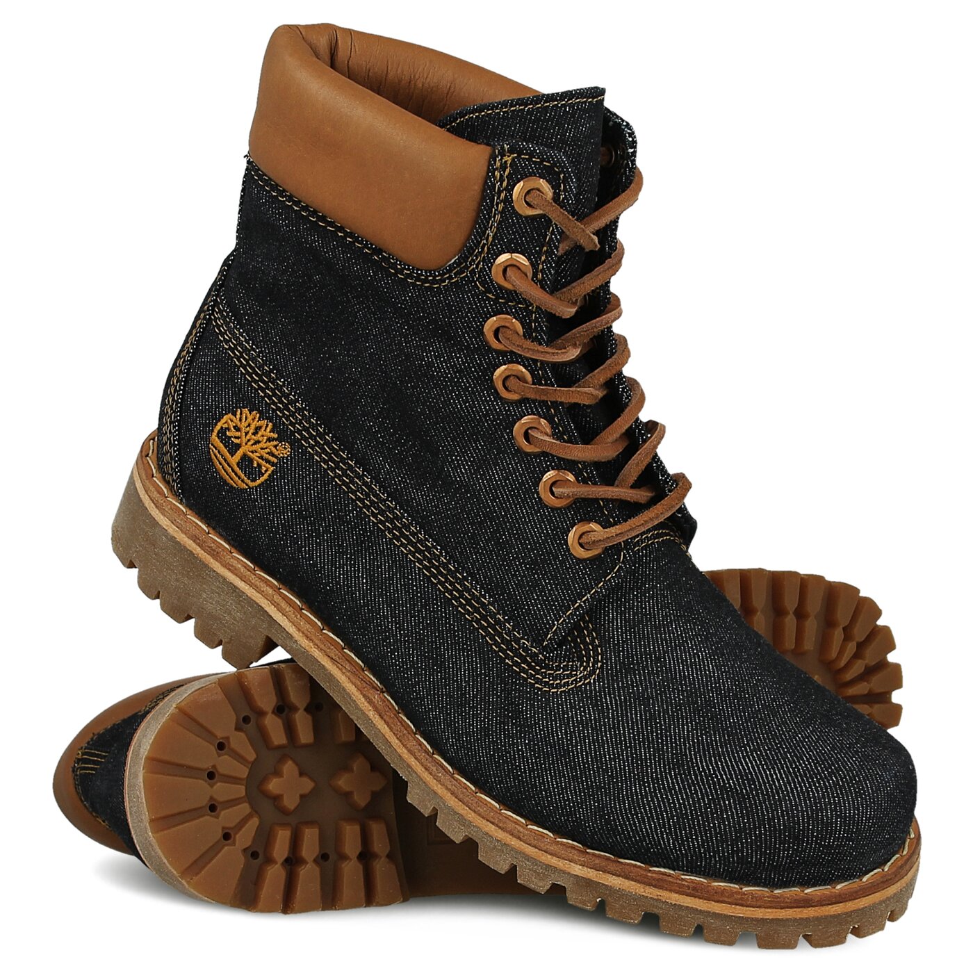 Męskie buty za kostkę TIMBERLAND HERITAGE 6 IN FABRIC C a1b3r kolor granatowy