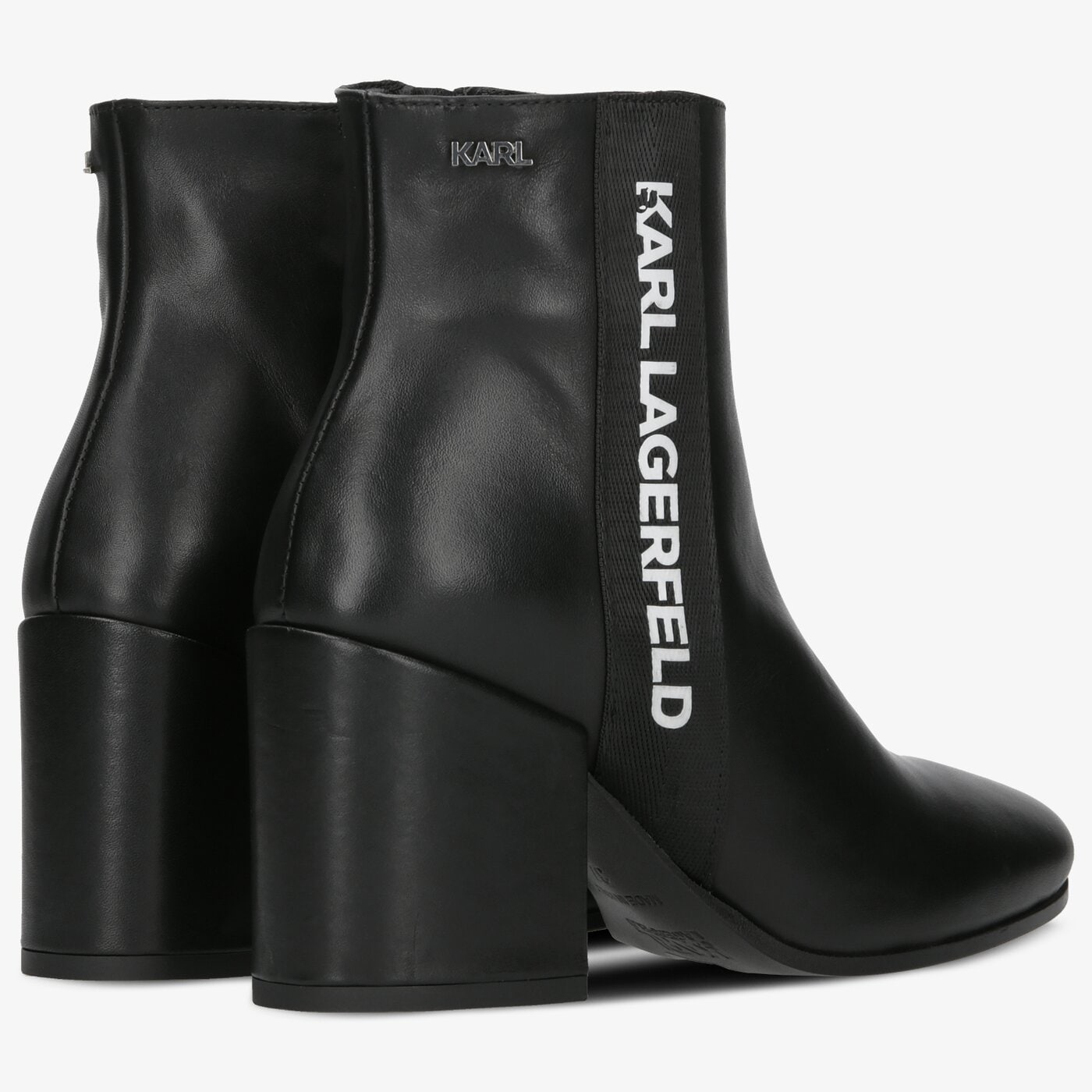 Damskie botki / sztyblety KARL LAGERFELD LAVINIA KARL BAND MIDI BOOT kl31475000 kolor czarny