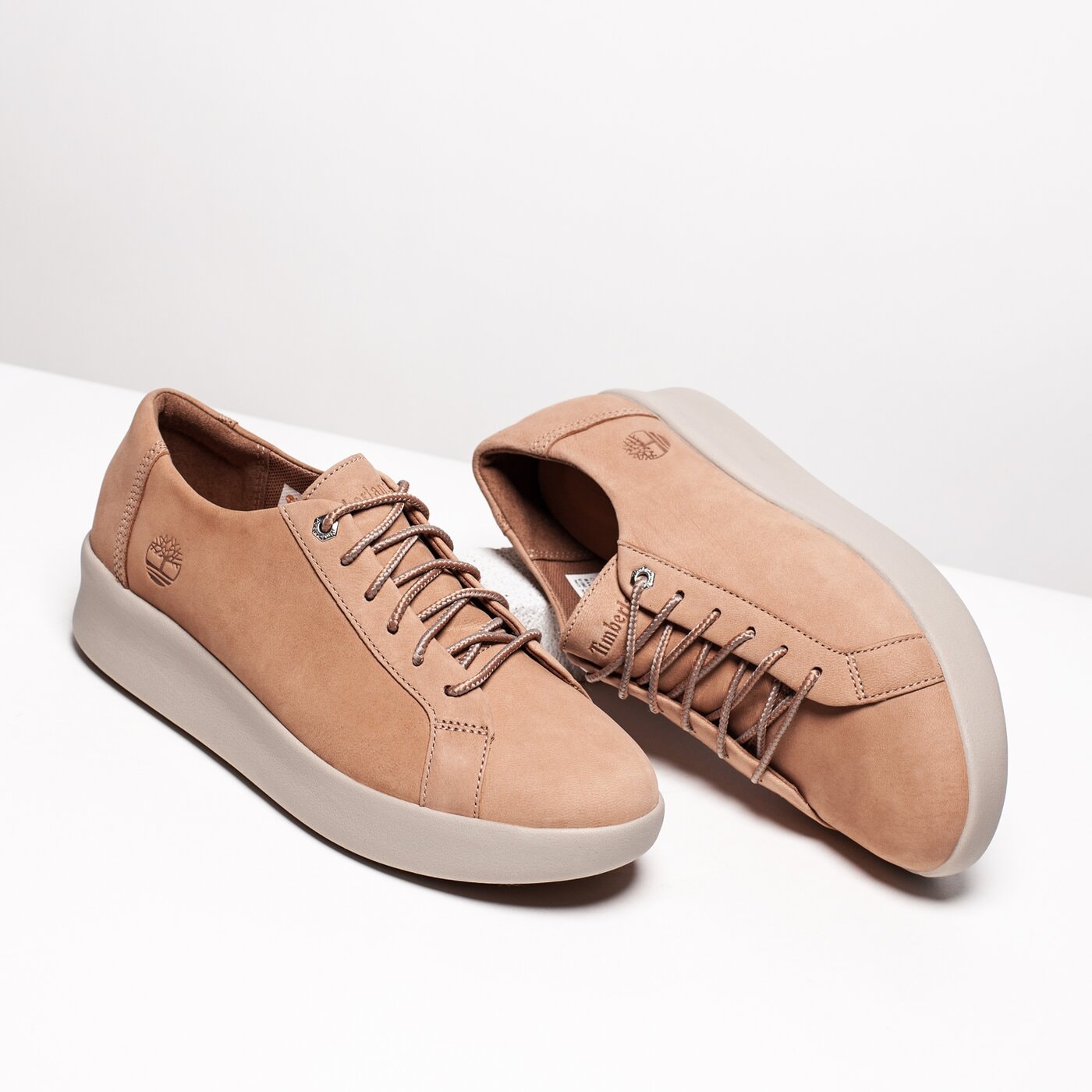 Damskie sneakersy (buty) TIMBERLAND BERLIN PARK OXFORD a1rru kolor różowy