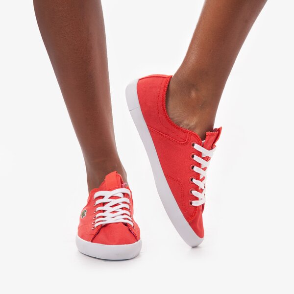 Damskie sneakersy (buty) LACOSTE RAMER SLEEK RES 729spw1023rr1 kolor czerwony