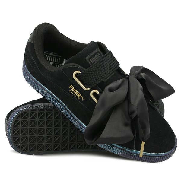 Damskie sneakersy (buty) PUMA SUEDE HEART SATIN 36271403 kolor czarny