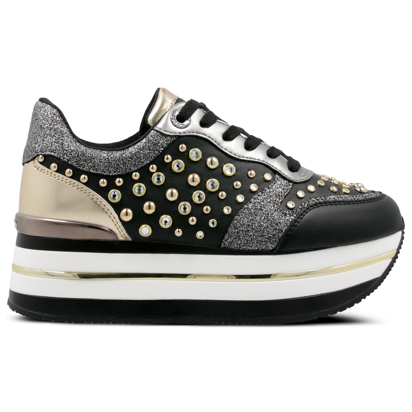 Damskie sneakersy (buty) GUESS HAMPTYN fl5hamele12black kolor czarny