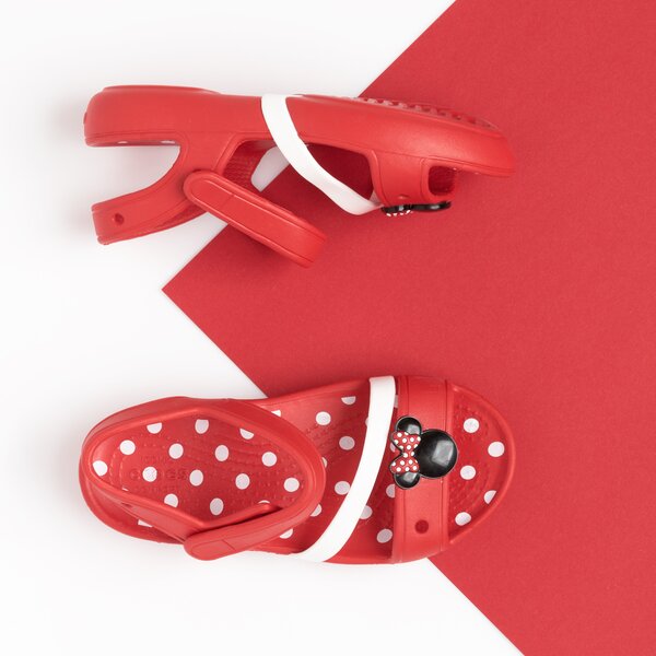Dziecięce sandały / klapki CROCS LINA MINNIE SANDAL K 2049998c1i kolor czerwony