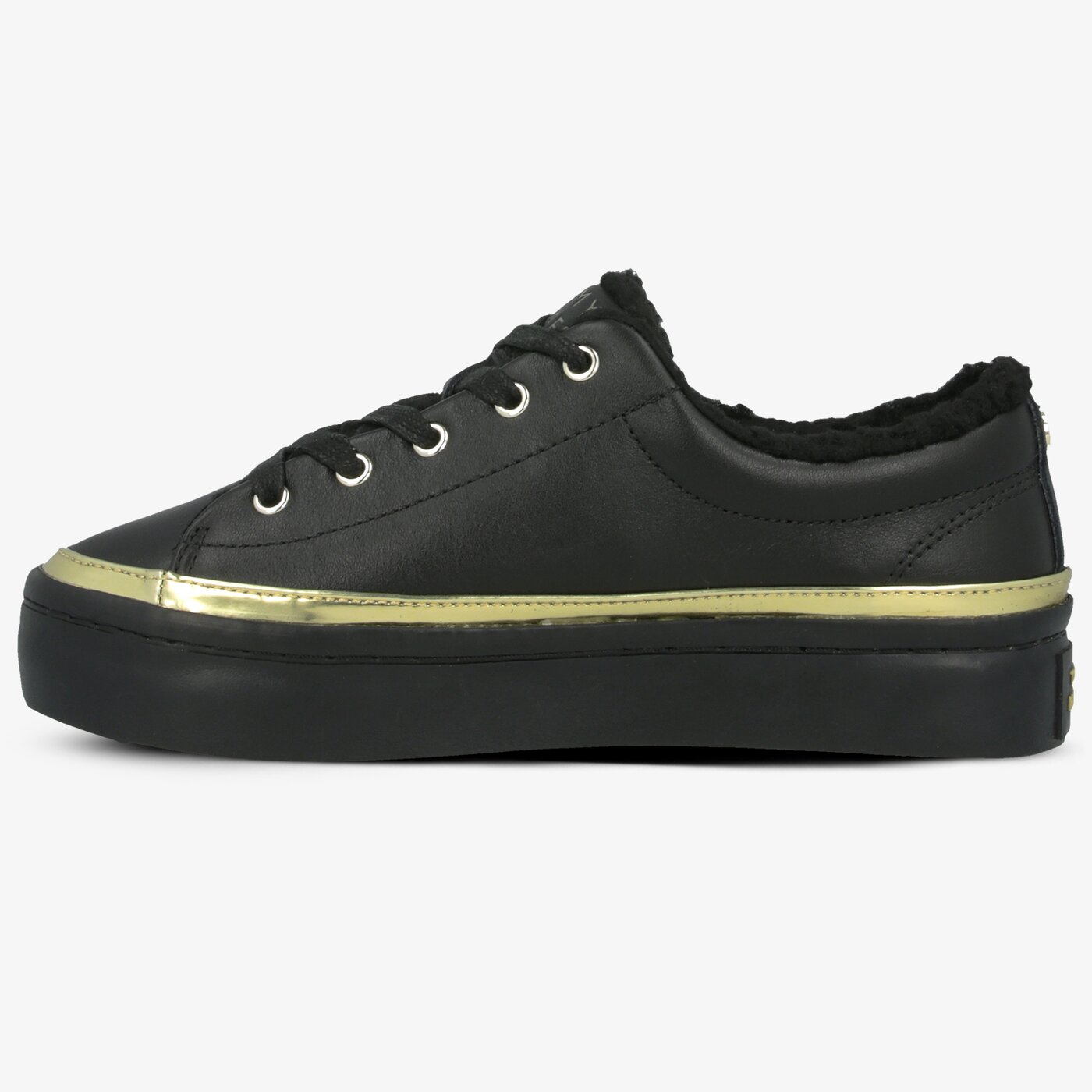 Damskie trampki TOMMY HILFIGER COSY LACE LEATHER SNEAKER fw0fw04538bds kolor czarny