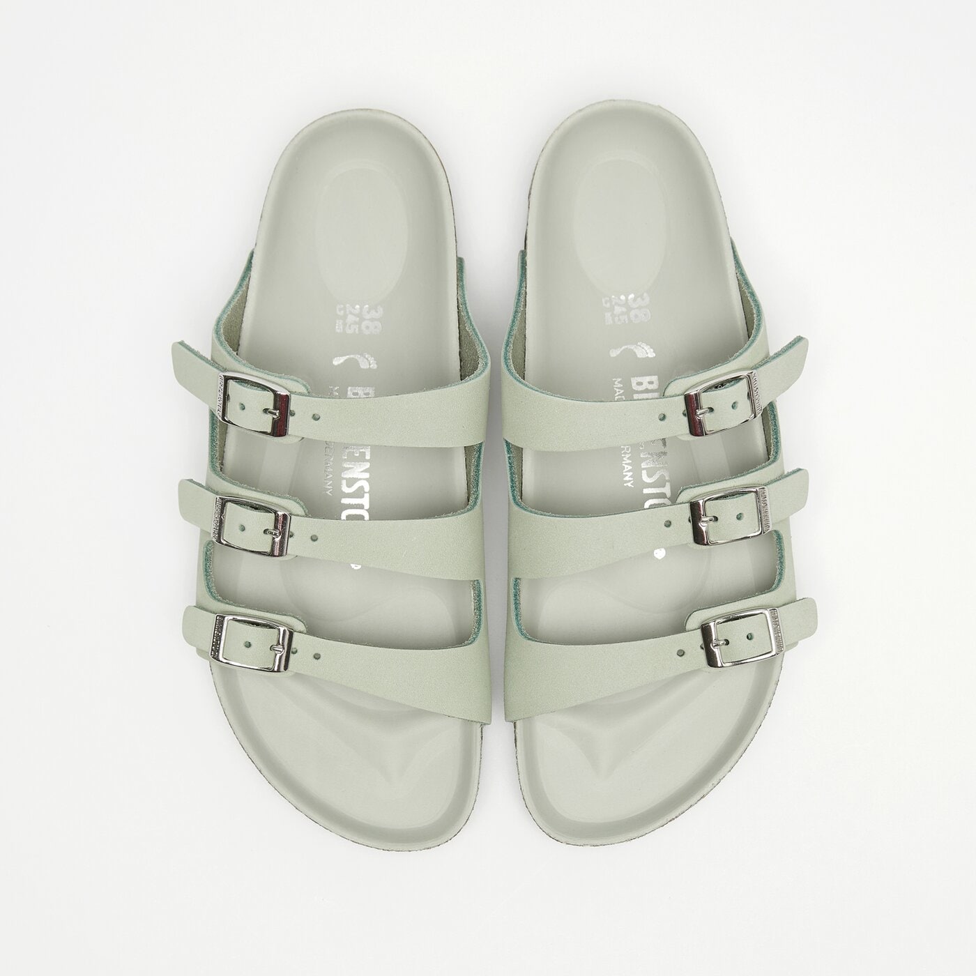 Damskie klapki BIRKENSTOCK FLORIDA LENB PURE SAGE HEX 1029450 kolor szary