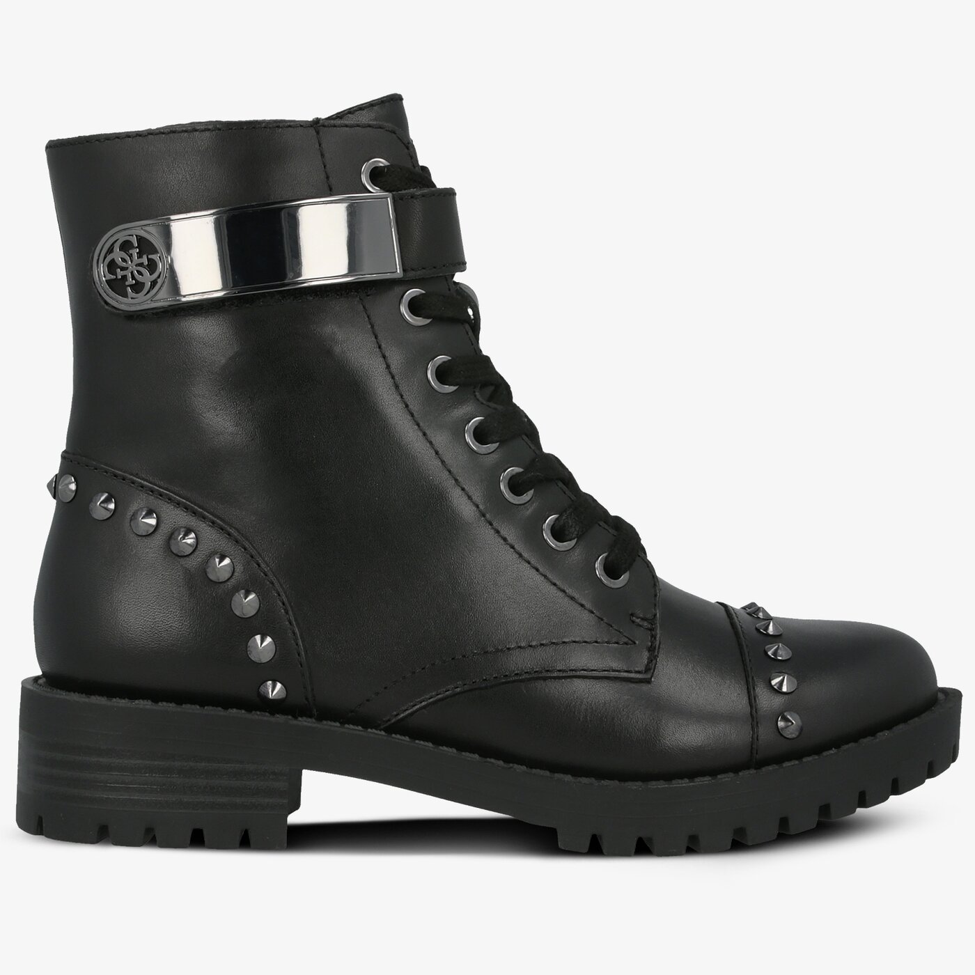 Damskie botki / sztyblety GUESS HALEIGH fl8hhilea10black kolor czarny