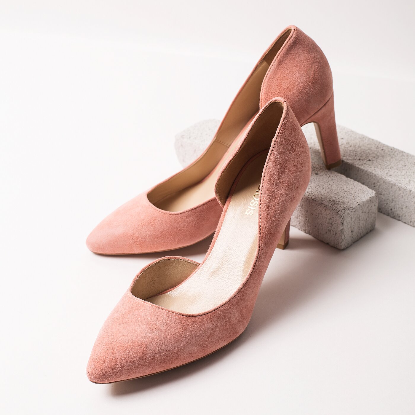 Damskie szpilki / czółenka SYMBIOSIS SAMANTHA SZPILKI PUDROWY RÓZ 455738 kolor różowy