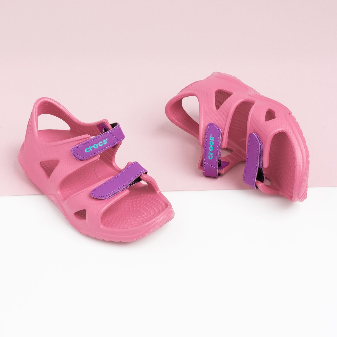 Dziecięce sandały / klapki CROCS SWIFTWATER RIVER SANDAL K 20498860oi kolor różowy