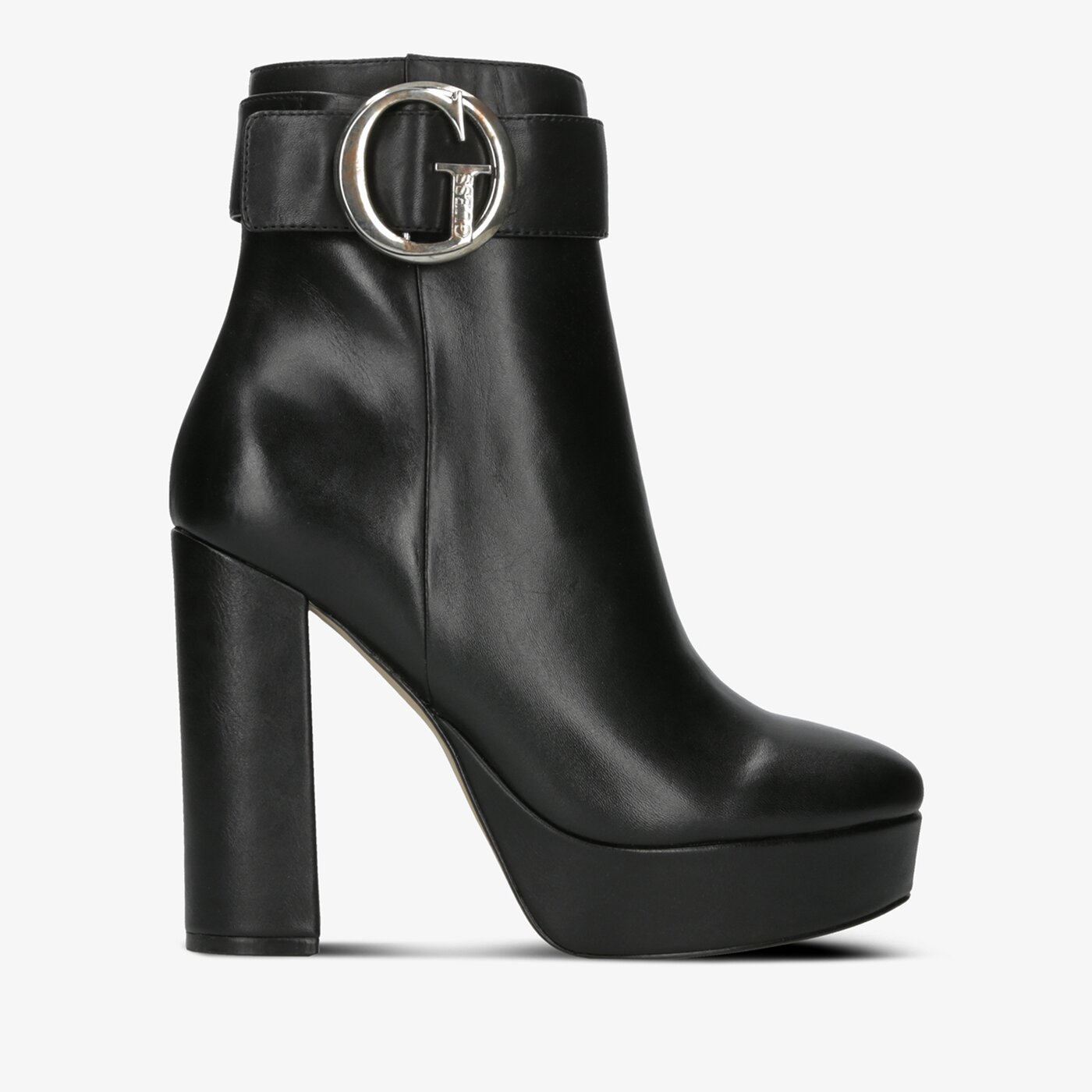 Damskie botki / sztyblety GUESS ABREW fl8arwlea10black kolor czarny