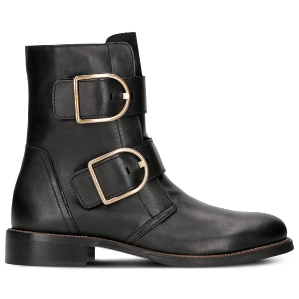 Damskie botki / sztyblety TOMMY HILFIGER OVERSIZED BUCKLE FLAT BOOT fw0fw03072990 kolor czarny
