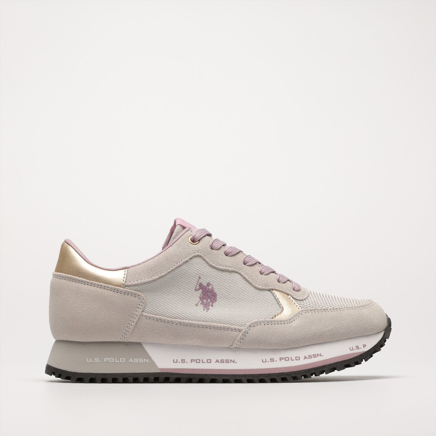 Damskie sneakersy (buty) U.S. POLO ASSN CLEEF cleef004blbe003 kolor szary