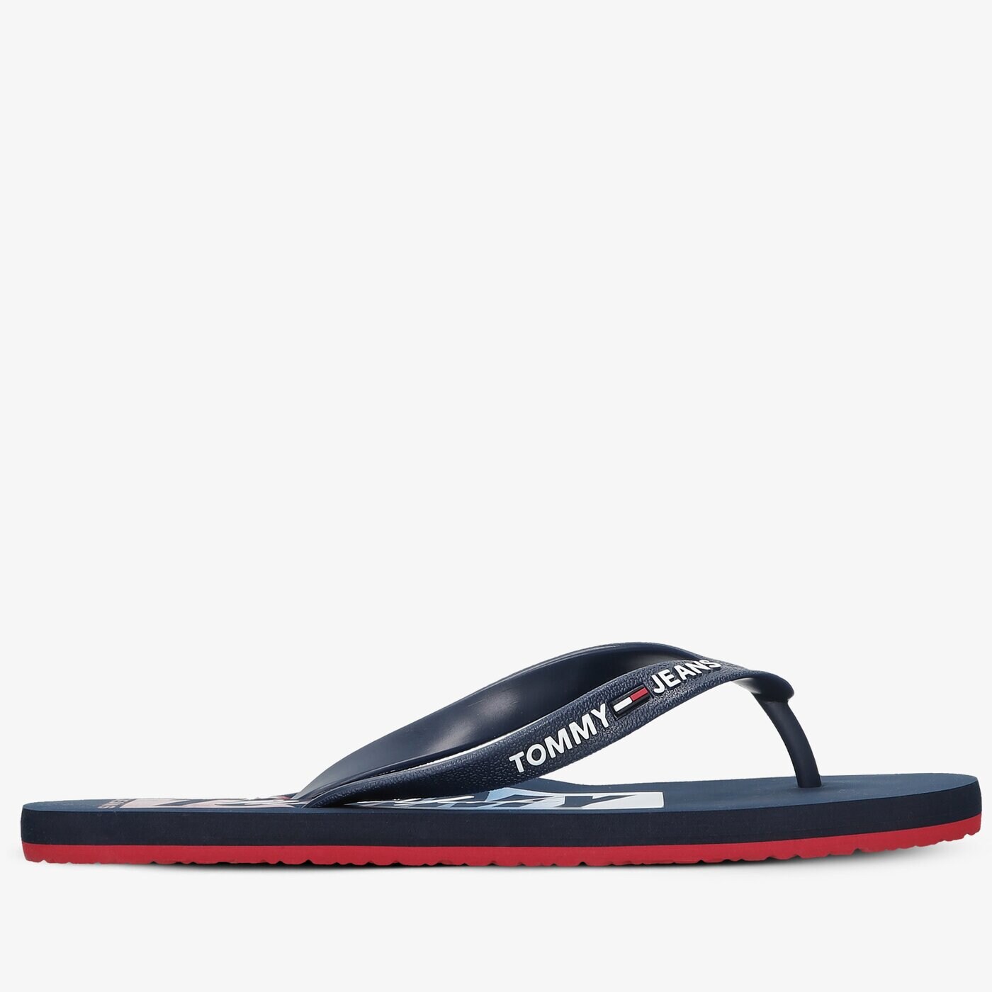 Męskie klapki TOMMY HILFIGER TOMMY PRINT BEACH SANDAL em0em00687c87 kolor granatowy
