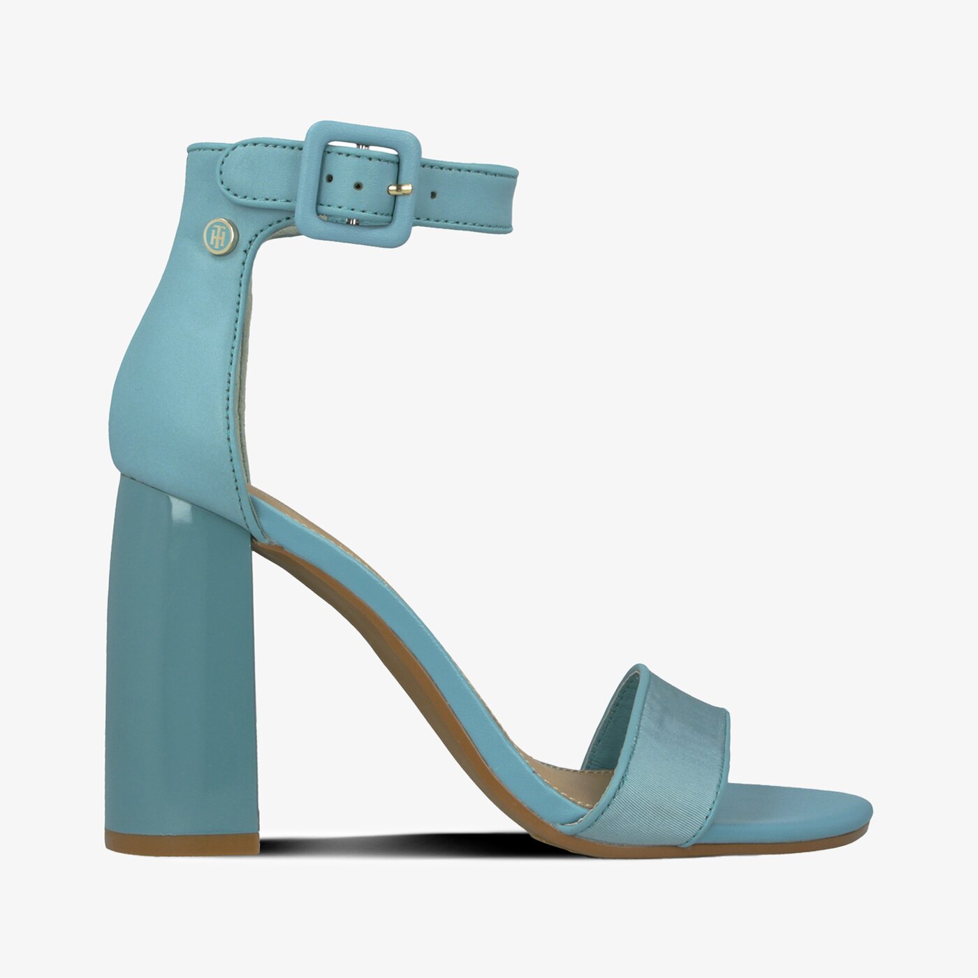 Damskie sandały TOMMY HILFIGER SHATILA 9C1 HEELED SANDAL TOMMY PASTEL fw0fw04116447 kolor niebieski