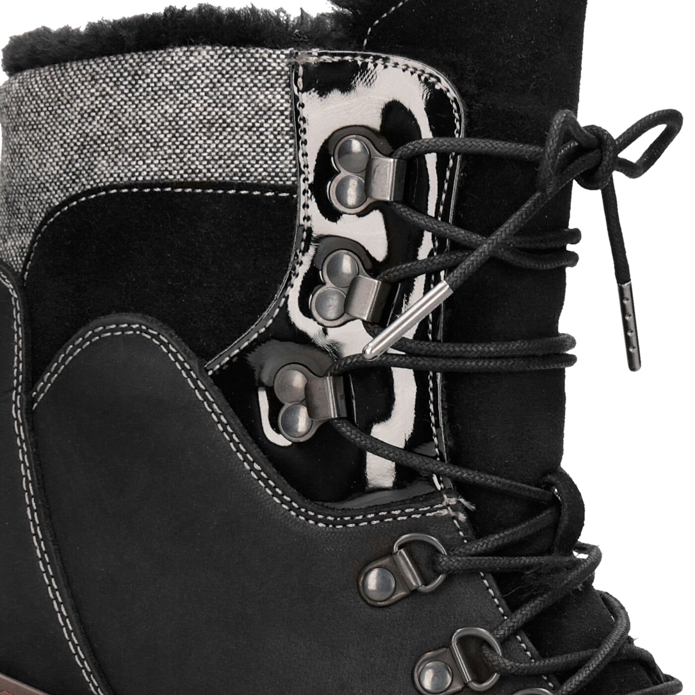 Damskie botki / sztyblety EMU PRIMROSE SANDS BLACK w11583black kolor czarny