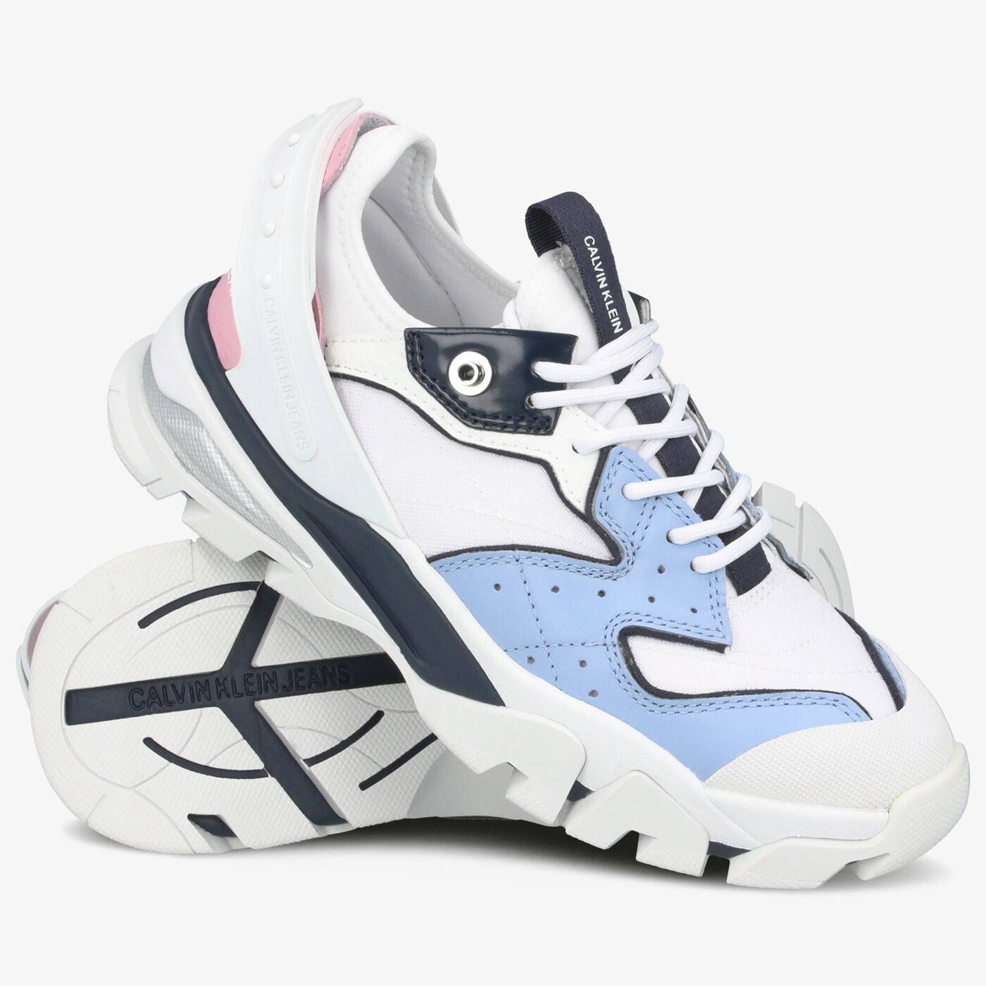 Damskie sneakersy (buty) CALVIN KLEIN CLARICE b4r0883450 kolor biały