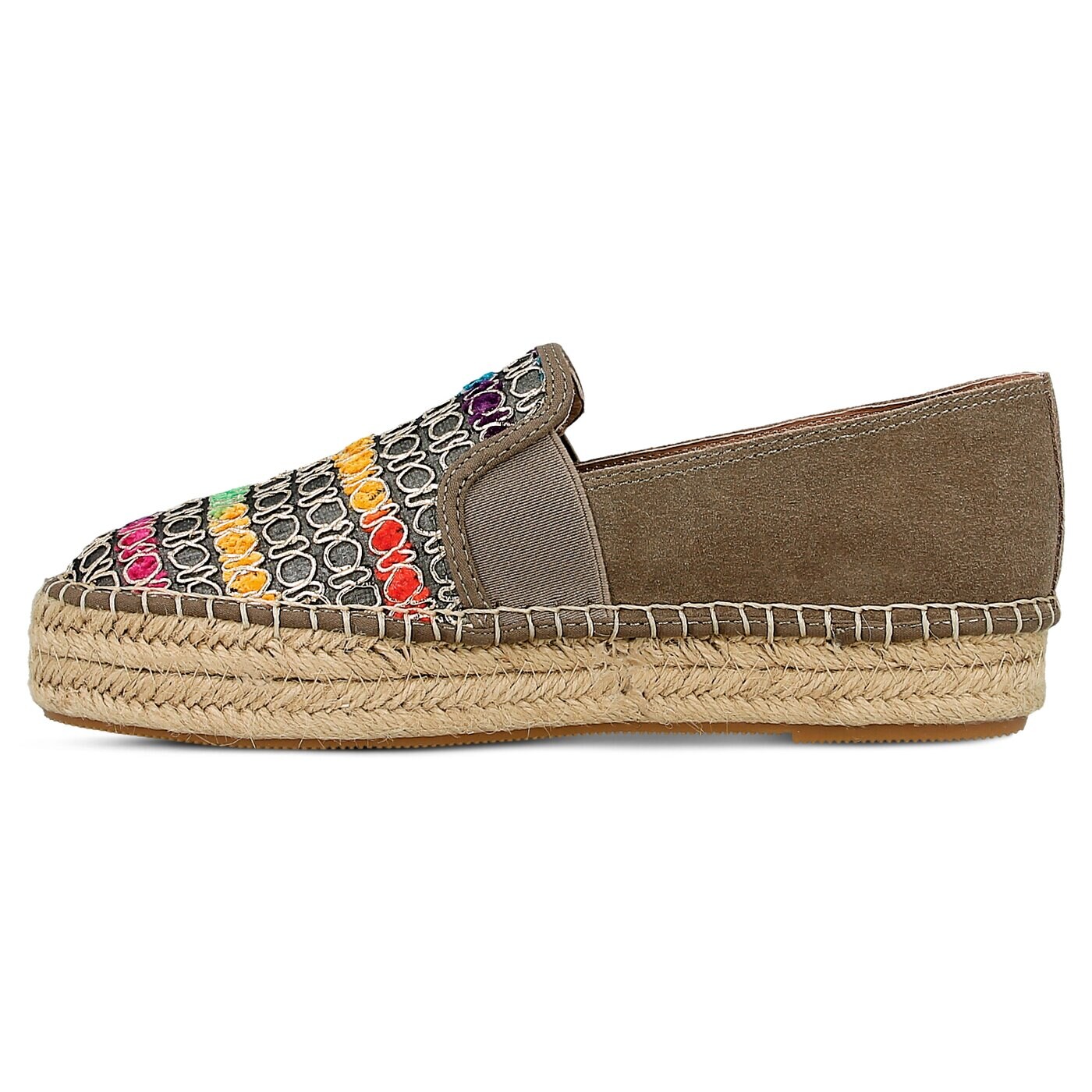 Damskie espadryle GUESS RELA flrel2fab14taupe kolor beżowy