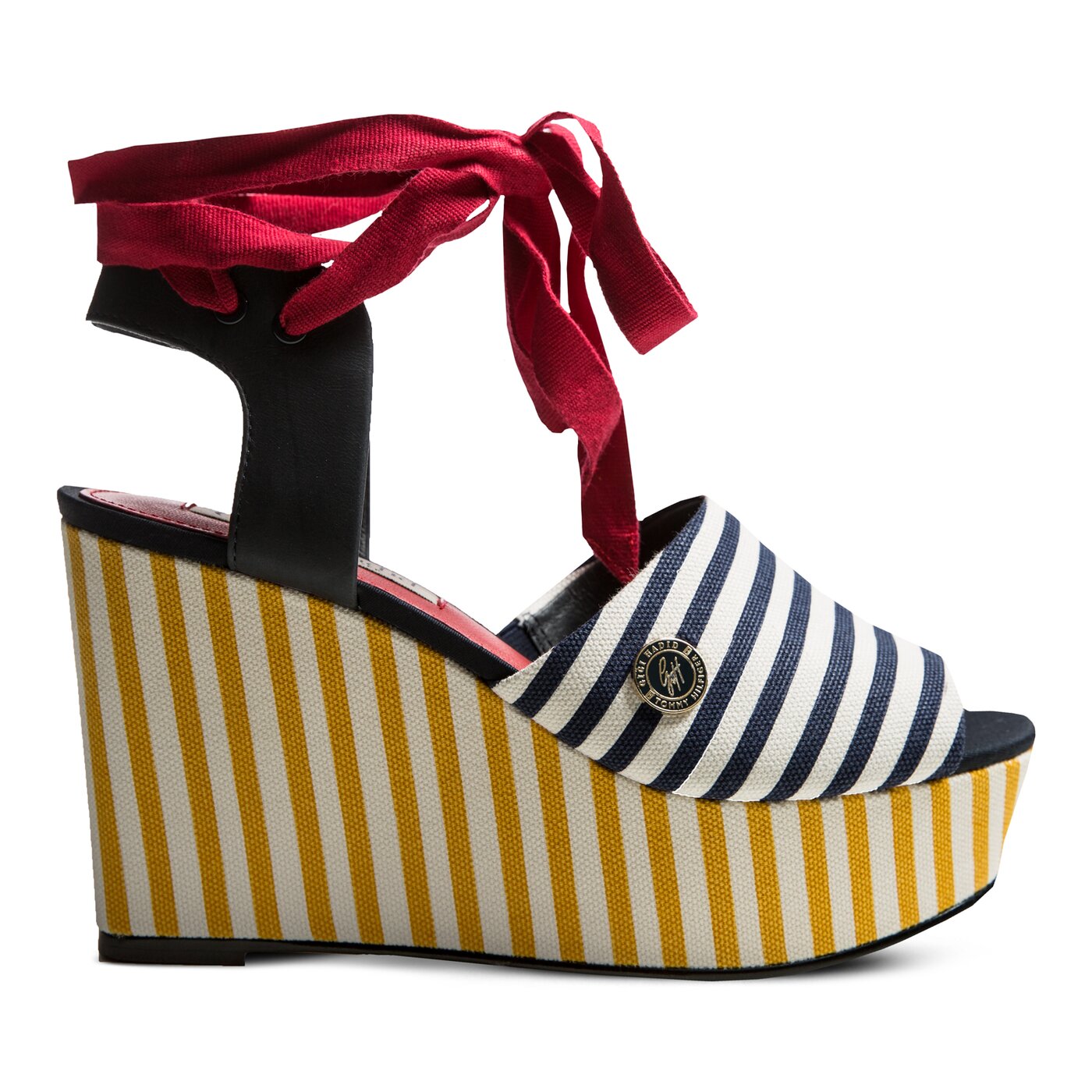 Damskie sandały TOMMY HILFIGER GIGI HADID STRIPEY WEDGE fw0fw01103020 kolor multicolor