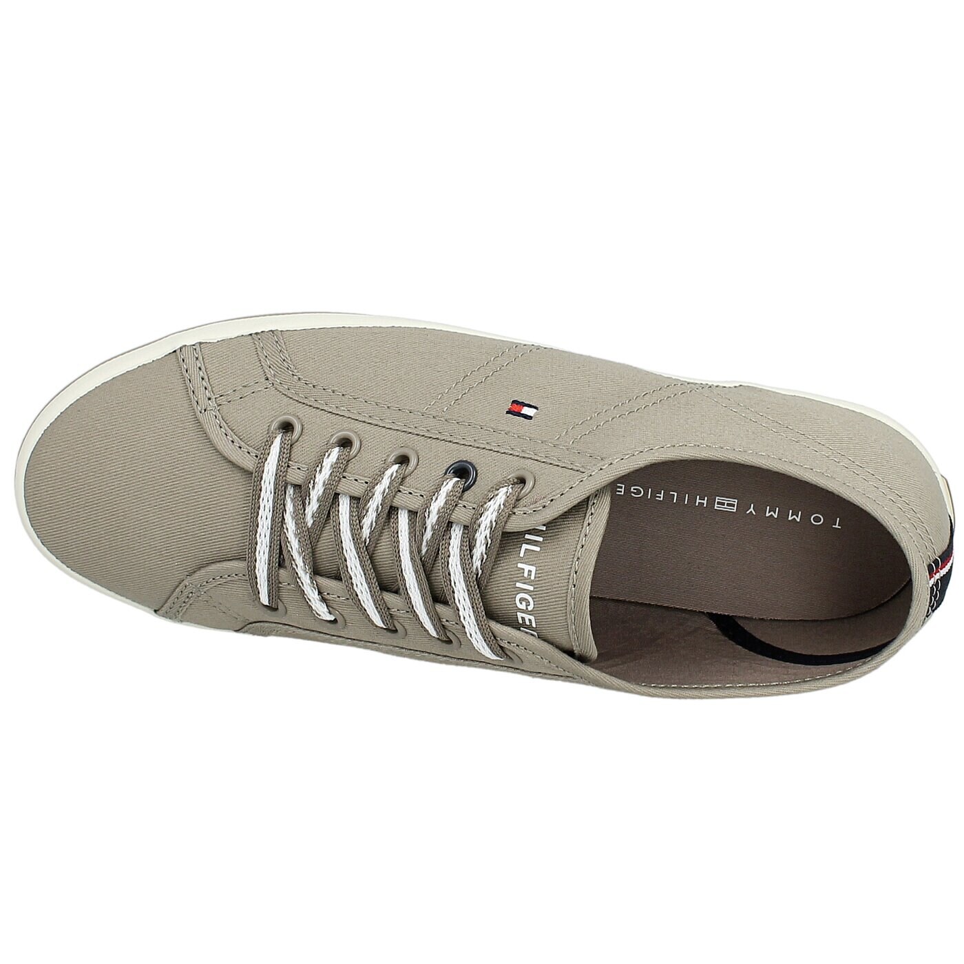 Damskie trampki TOMMY HILFIGER V1285ICTORIA 2D fw56820840058 kolor beżowy