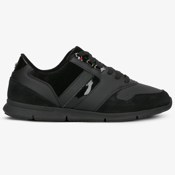 Damskie sneakersy (buty) TOMMY HILFIGER VELVET LACE LIGHT WEIGHT SNEAKER fw0fw04312990 kolor czarny