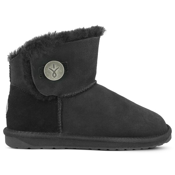 Damskie botki / sztyblety EMU DENMAN MINI w11255black kolor czarny