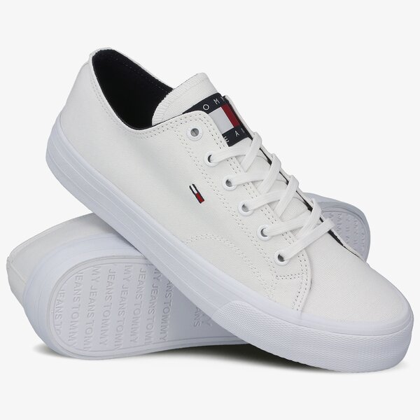 Męskie trampki TOMMY HILFIGER LONG LACE UP VULC em0em00486ybr kolor biały