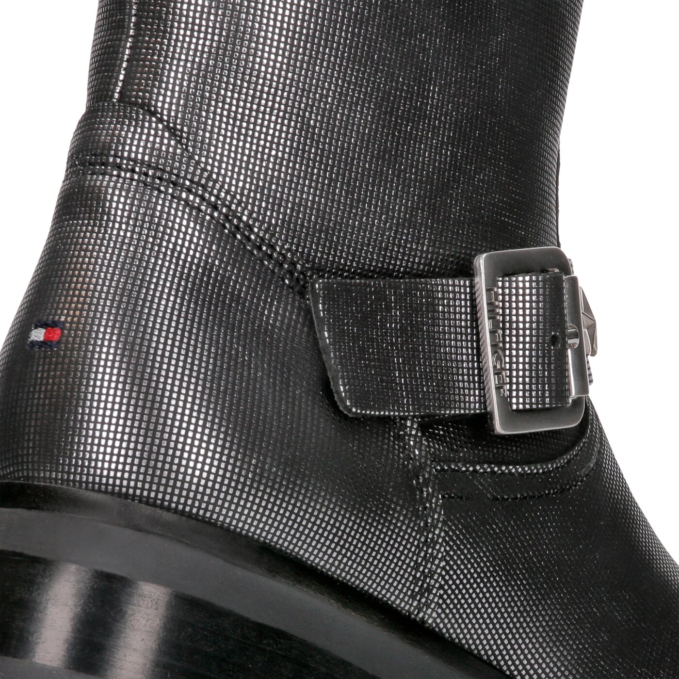 Damskie botki / sztyblety TOMMY HILFIGER JILL 2Z fw0fw03764015 kolor srebrny