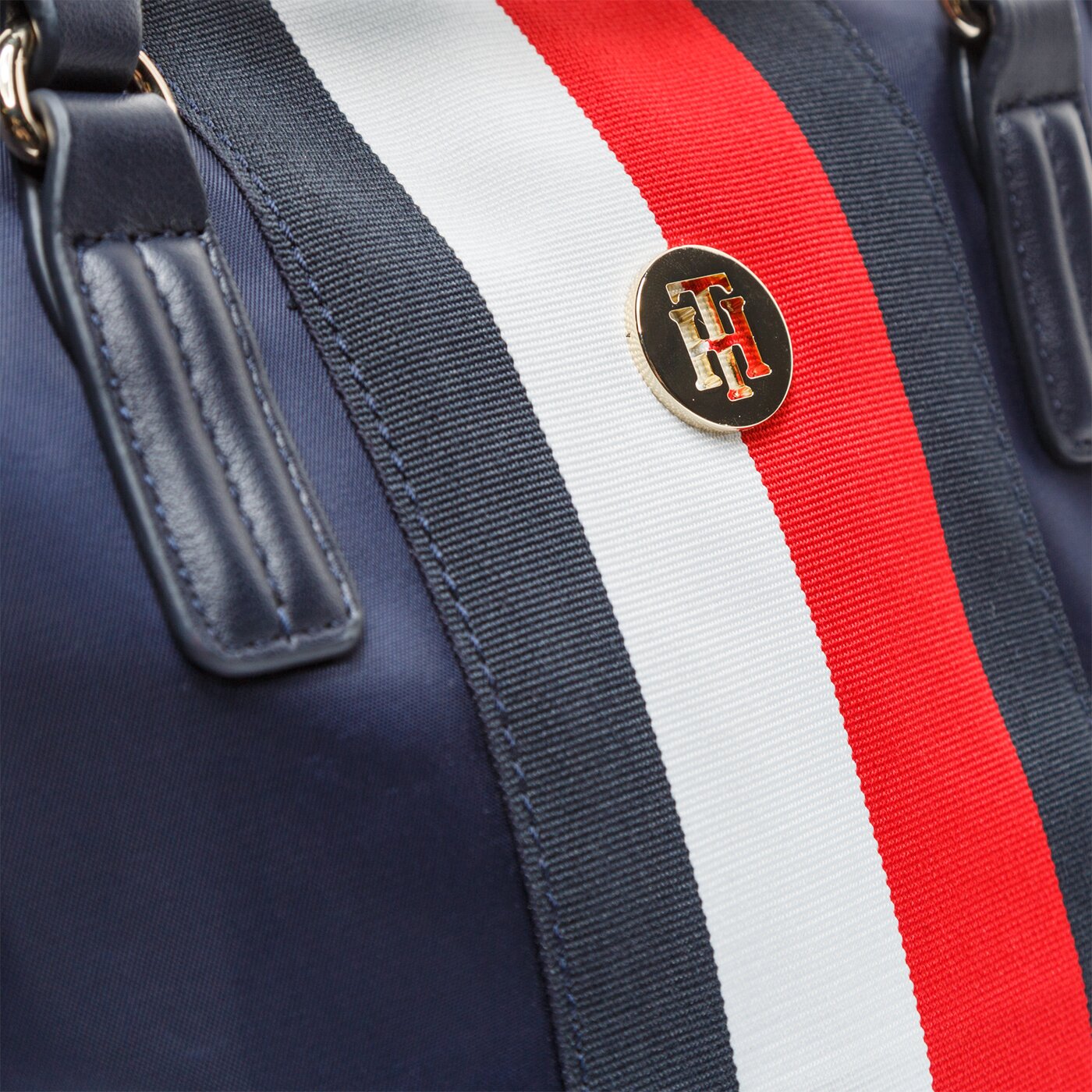 Damska torebka TOMMY HILFIGER TOREBKA POPPY SMALL TOTE CORP aw0aw083360gy kolor multicolor