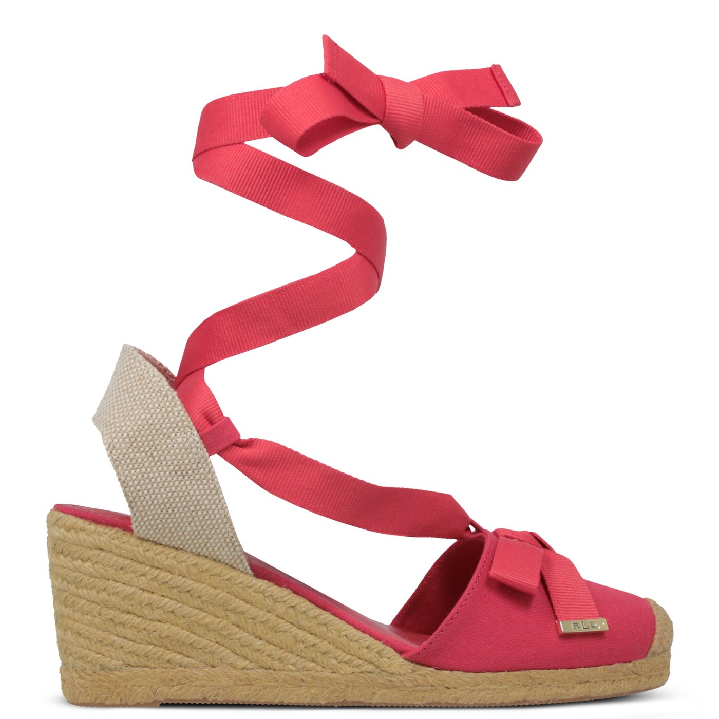 Damskie sandały LAUREN RALPH LAUREN HOLLIE ESPADRILLES CASUAL 802729795005 kolor czerwony