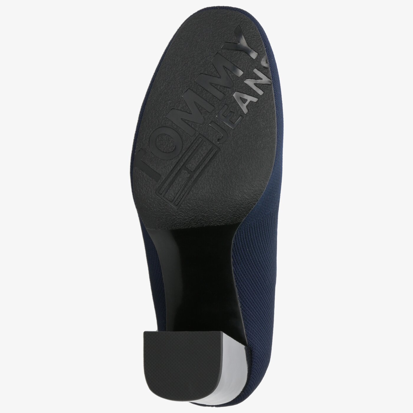 Damskie botki / sztyblety TOMMY HILFIGER SOCK HEELED BOOT en0en00703cbk kolor granatowy